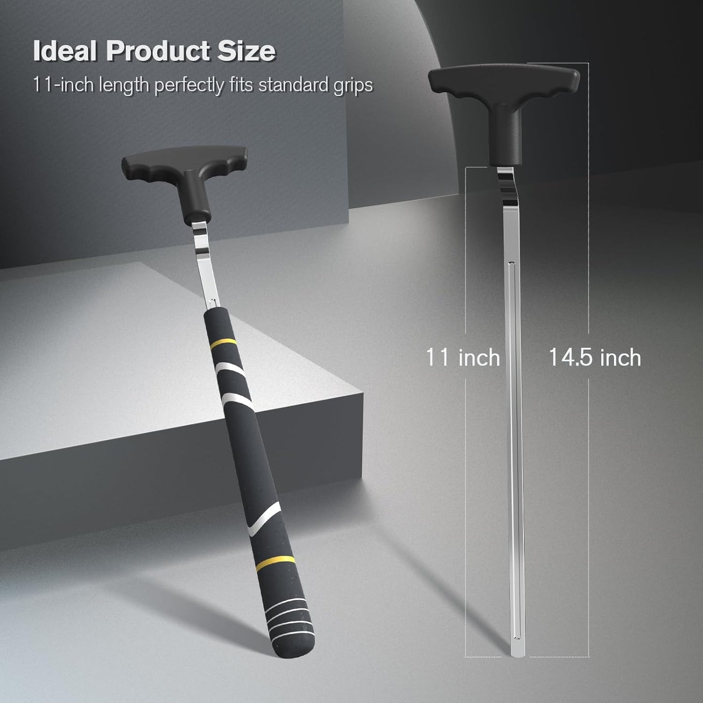 Golf Grip Removal Tool, V-Groove Grip Remover Saver 11" for Standard Length Swinging Grips Golf Grip Kit Golf Tools Golf Supplies Golf Grip Tool Grip Remover Gripping Tool