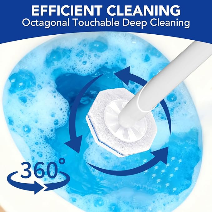 55 Count Toilet Bowl Wand Refills For Clorox, Upgrade Disposable Replacement Heads, Compatible with Clorox Toilet Wand Refills for Bathroom Cleaning