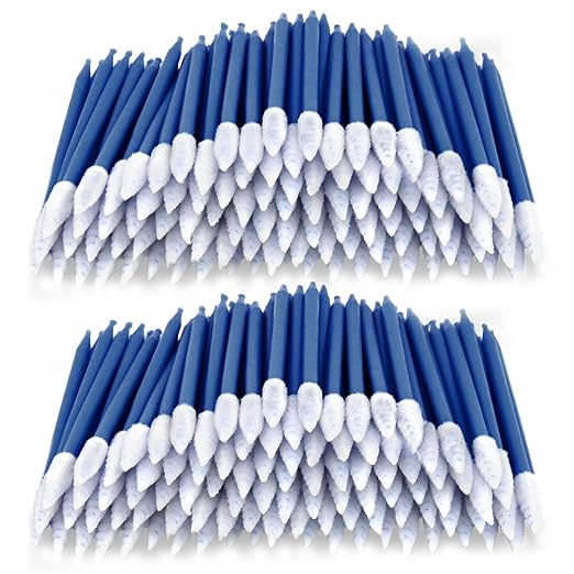 Wellgler's Electronics Cleaning swabs,Sponge tip Detail swabs, lint-Free Foam Swab (200pcs Navy Blue)
