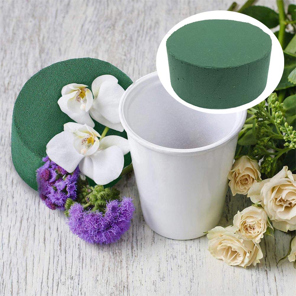 20 PCS Round Floral Foam,Green Wet Foam Block,Wet Florist Floral Foam Block Flower Arrangement Supplies for Wedding Aisle Flowers,Party Decoration