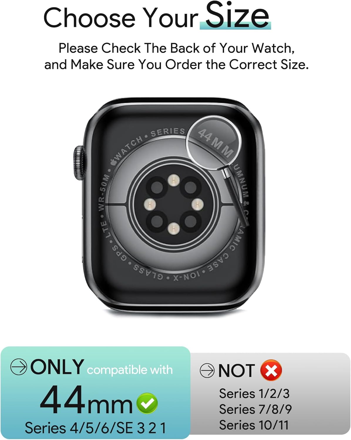JR.DM 44mm 2 Pack Hard PC Case with HD Tempered Glass Screen Protector for Apple Watch Series 6/5/4/SE/SE2/SE3 Guard Bumper Full Coverage Protective Anti-Scratch Face Cover for iWatch, Clear+Clear
