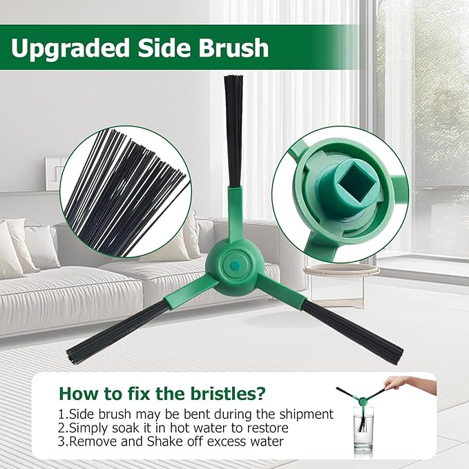 27 Pack Replacement Accessories Kit for iRobot Roomba Plus 405 Combo, Plus 505 Combo Robot,include 2 Main Brushes,6 Dust Bags,6 Mop Pads,4 Filters,8 Side Brushes,1 Cleaning Brush