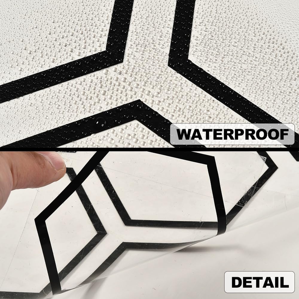 JSCARLIFE 48 Grids Honeycomb Car Decals - Waterproof PVC Body Stickers for Car, SUV, Truck & Van - DIY Decorative Graphics for Door, Hood & Side Panels (53.5x22.8inch (Black))