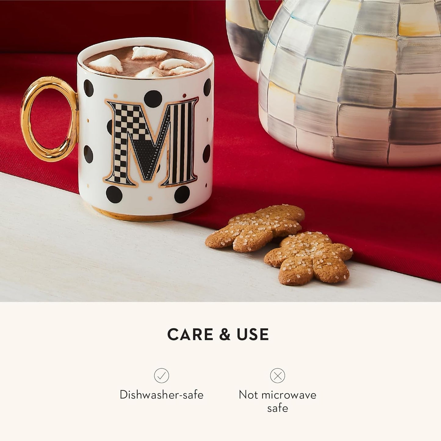 MACKENZIE-CHILDS My Mug, Decorative Ceramic Coffee Mug with Handle, P