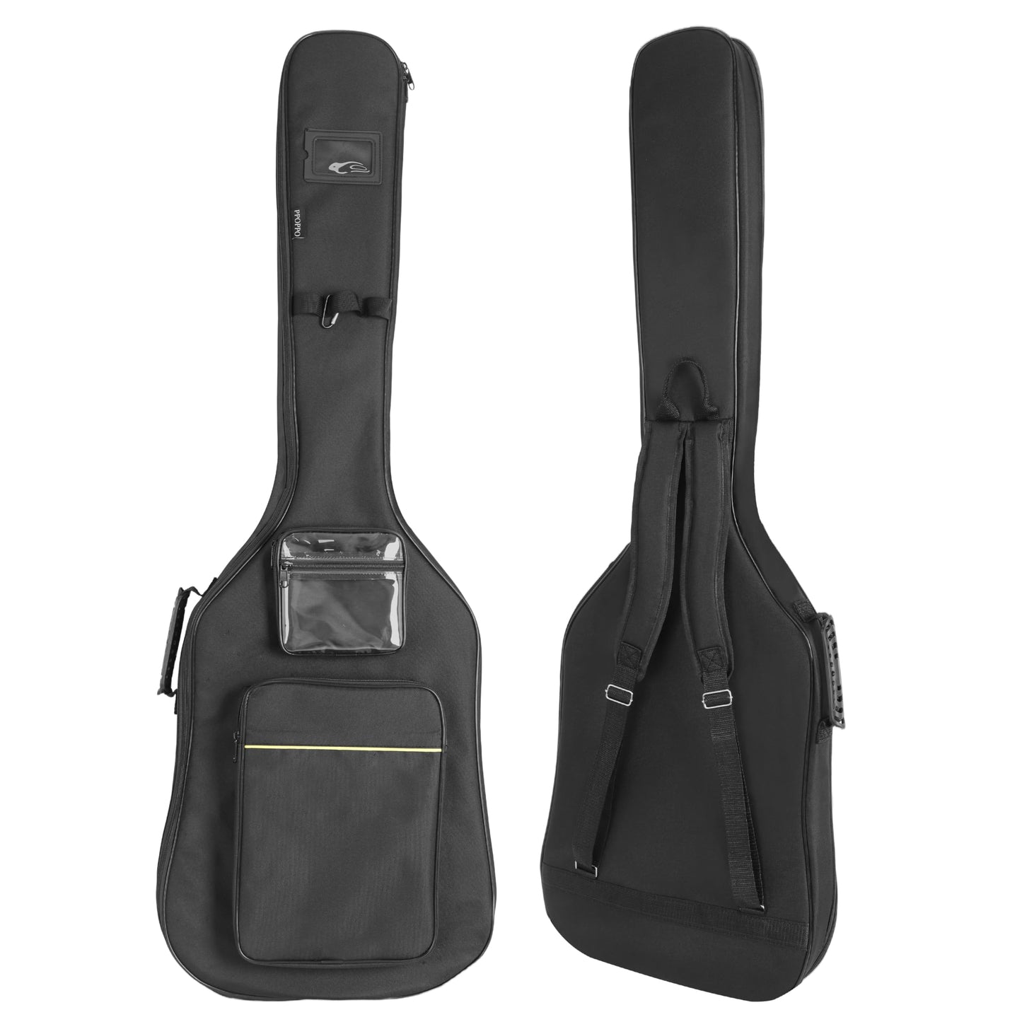 PPOPPO Bass Guitar Gig Bag & Electric Bass Guitar Case with Neck Fixed Strap, 0.35 Padding, Water-Resistant Oxford Fabric, Soft