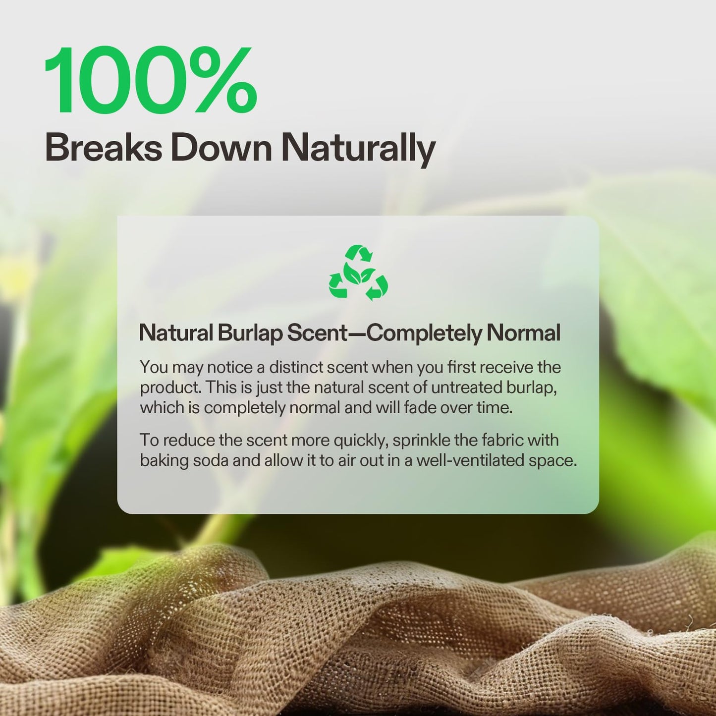VIVOSUN 63 in x 30 ft Premium Burlap Fabric, 10 oz Heavy Duty High Density Natural Jute Fiber, Multipurpose Burlap for Gardening, Outdoor Plant Care, Weed Barrier, DIY Crafts, and Decoration
