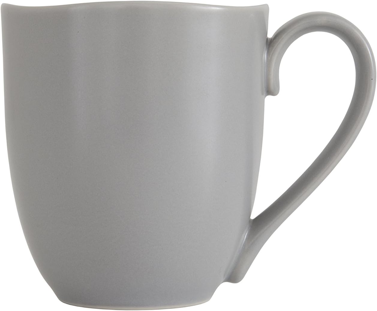 Fortessa Vitraluxe Dinnerware Heirloom Matte Finish Tapered Mug, 11.5 Ounce, Smoke, Set of 4
