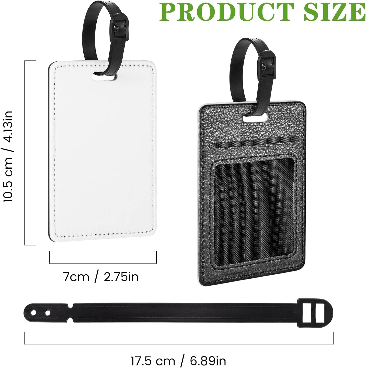40 Packs Personalized Leather Luggage Tags for Suitcase, Custom Golf Bag Tag Travel Labels Name Identifiers with Strap for Women Men Customized Your Own Text Photo Logo