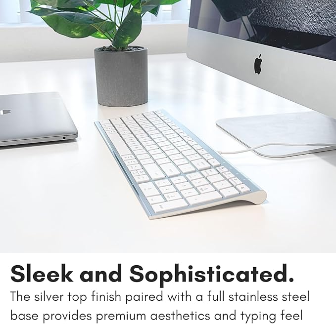 Macally Wired Keyboard for Mac, Compatible Apple Keyboard with Numeric Keypad - Slim, Space-Saving Design for MacBook Pro/Air Laptop, Mac mini, iMac Replacement
