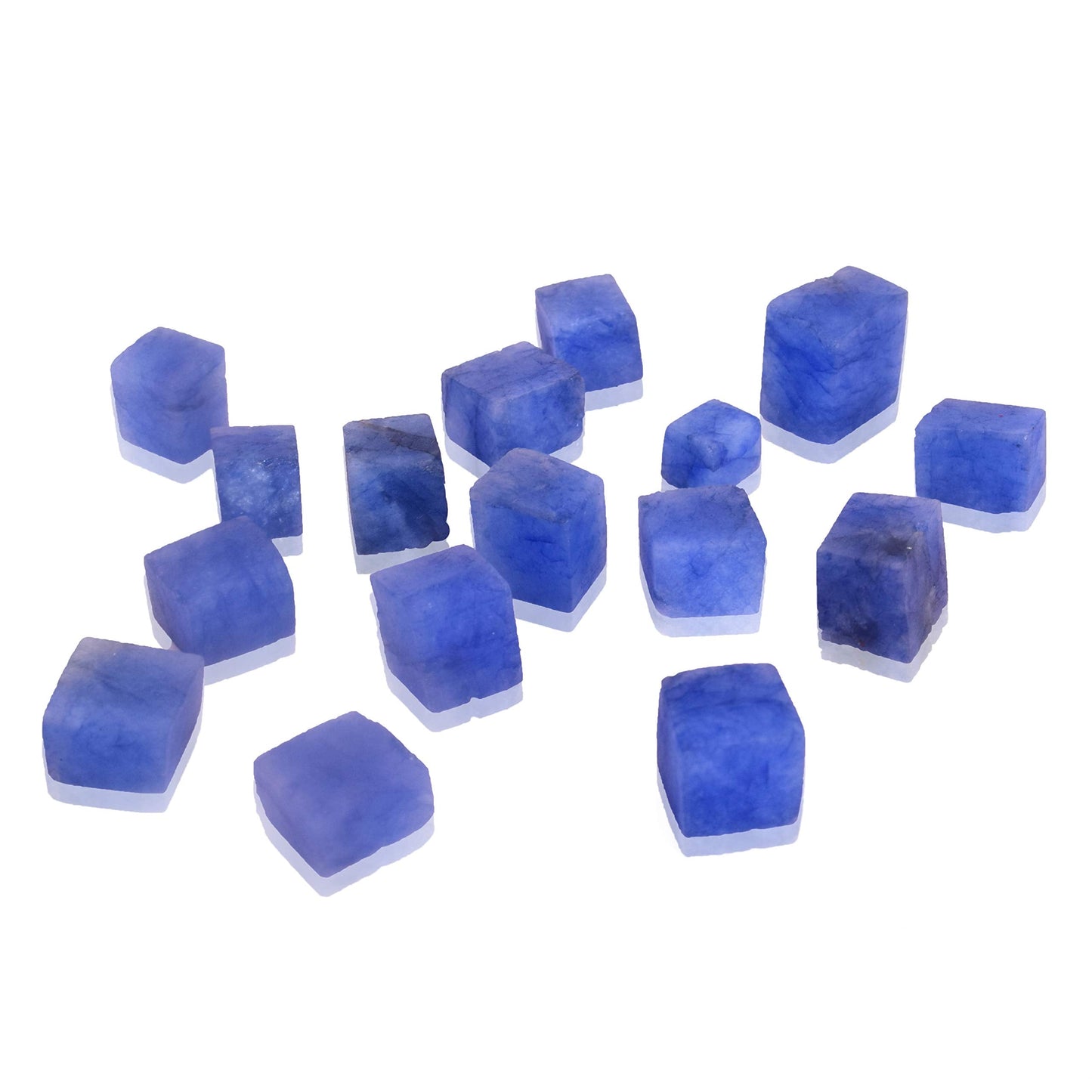 Blue Sapphire Cube Approx 250.00 Ct Lot of Blue Sapphire Gemstones for Jewelry Making & Home Décor