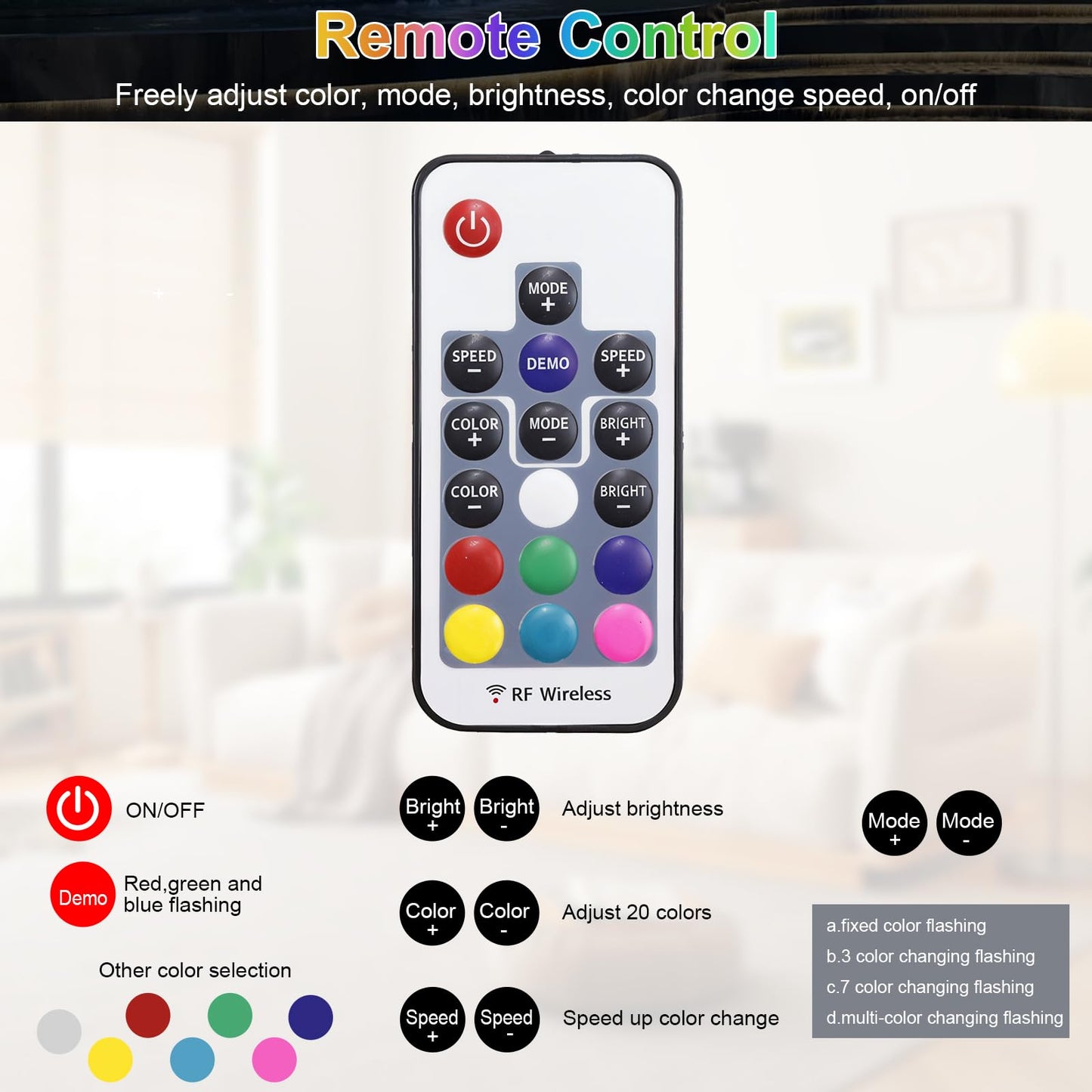 Srygery RGB Underwater Pond Lights, 20 Colors Dimmable Submersible Led Fountain Lights with Timer, IP68 Waterproof with Remote Control for Outdoor Ponds Aquarium Garden Pool (Set of 4)