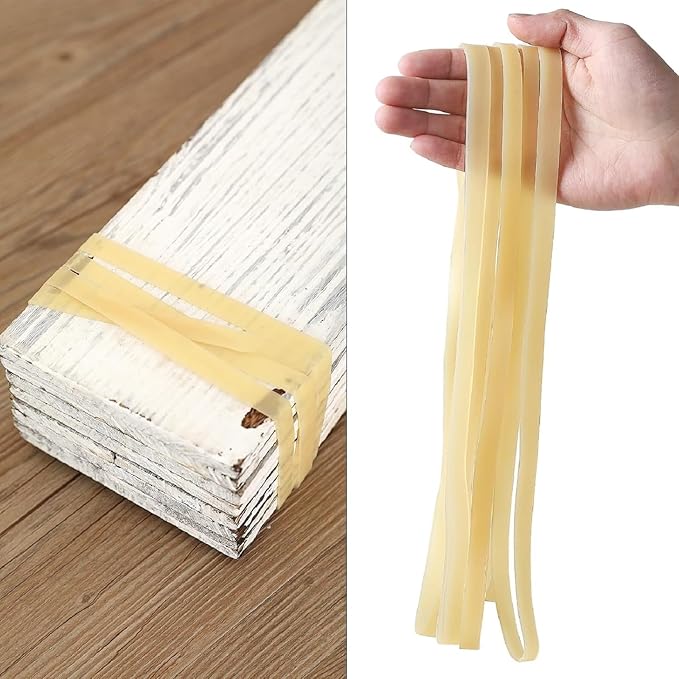 Thick Rubber Bands for 95-96 Gallon Trash Cans(Value 6 Pack,Beige)