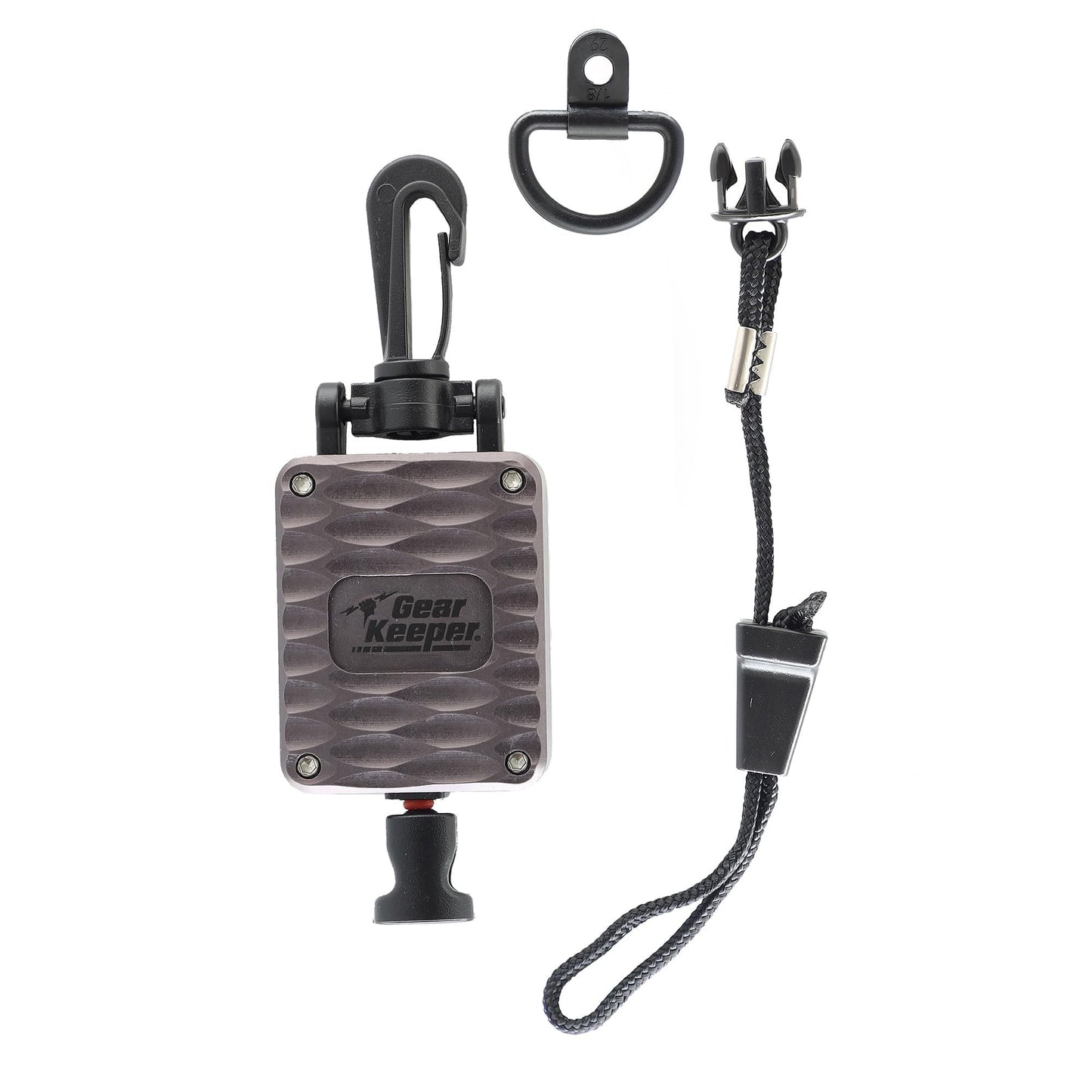 Gear Keeper Aluminum CB Radio Microphone Keeper - Retractable Mic Holder With Snap Clip Mount for Truck Radio - CB Radio Accesso