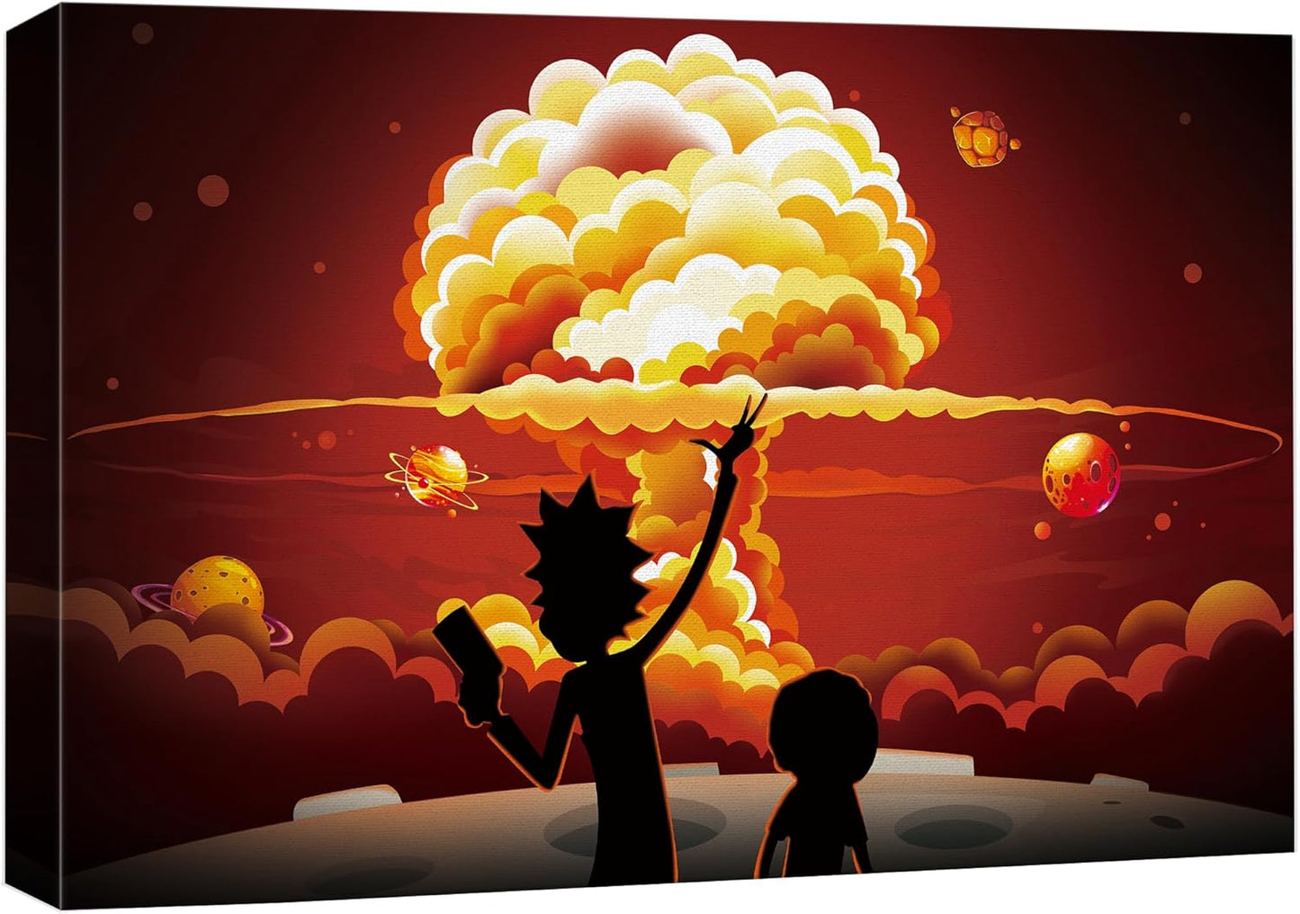 wall26 Rick and Morty Canvas Wall Art Modern Wall Decor Stretched and Framed Ready to Hang - 16x24 inches