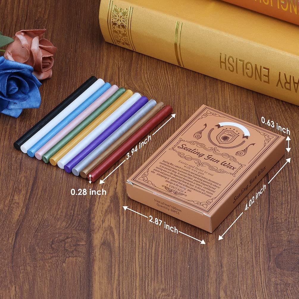 Wax Seal Kits, Wasole 40Pcs Blue Sea Sealing Wax Sticks with Glue Gun + 2Pcs Wax Seal Pens for Wax Seal Stamp, Great for Wedding Invitations, Birthday Cards, Envelopes, Gift Wrapping