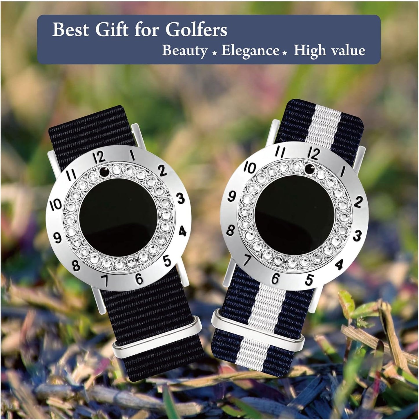 Golf Ball Marker with Golf Stroke Counter Bracelet, Pearl Crystal Ball Marker, Golf Accessories, Golf Gifts, Golf Counters for Women