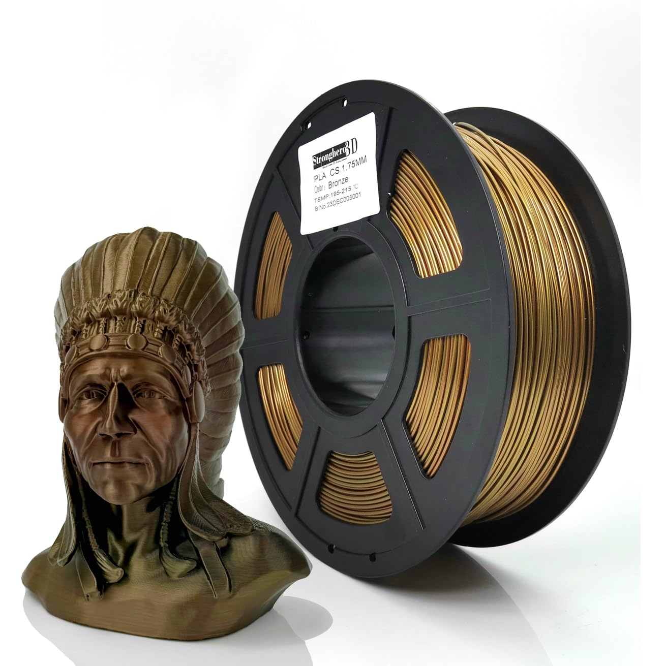 Stronghero3D PLA 3D Printer Filament 1.75mm,Single Color,Silk/Galaxy,Net Weight 1kg(2.2lbs) Accuracy +/-0.05mm (PLA_BRO_RM)