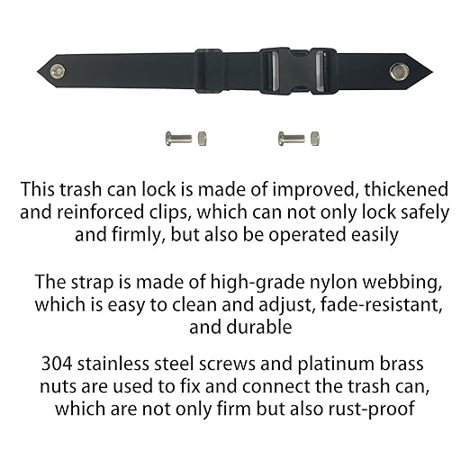Trash-Can Lock for Animals: Garbage Can Lid Locks for Raccoon,Bear and Dog - 4 Pack