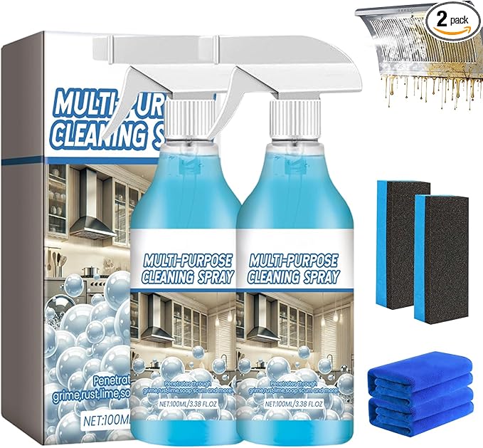 Spray Splash Cleaner, 2026 New Multi Purpose Cleaning Spray, Upgraded Foam Sprays for Ovens, Powerful Degreaser Sprays, Convenient Handheld Cleaner for Home Family Kitchen (2PCS)