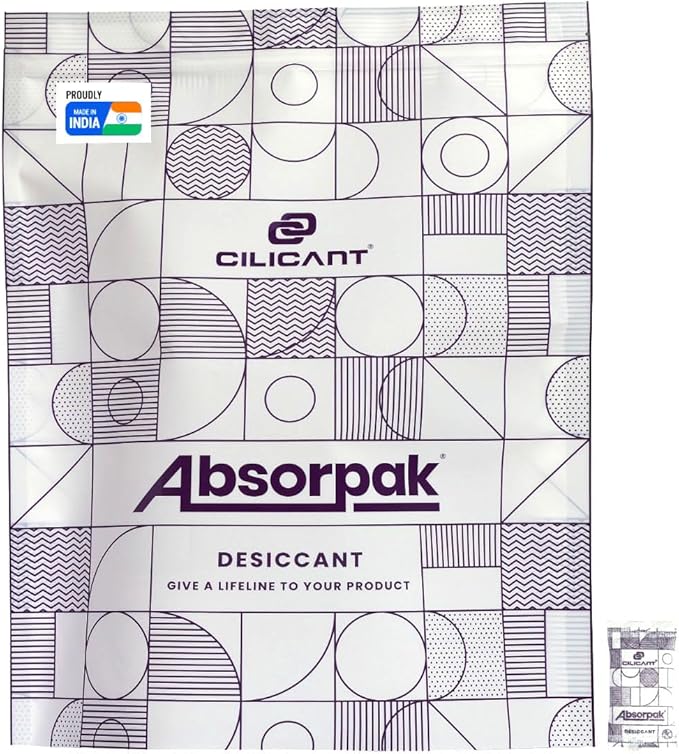 Absorpak Desiccant Packs for Storage - Silica Gel Packets Moisture Control - 200 pcs Medium(5g each) - Silica Packets for Shoes, Clothes, Electronics, Moisture Absorbers for Food Pantries & Households
