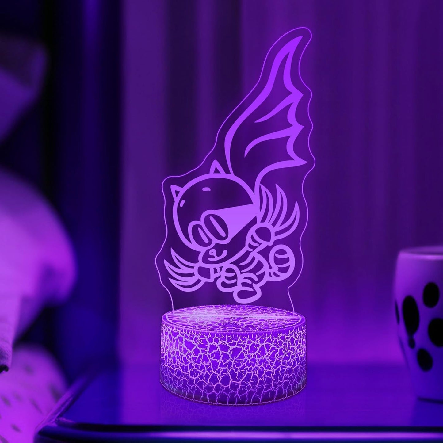 Officially Licensed Dog Man Night Light - Cat Kid LED Glow Light with Removable 7 Colors Base, Kids Bedroom Decor Bedside Lamp, Night Light for Kids, Christmas Birthday Gifts for Boys & Girls