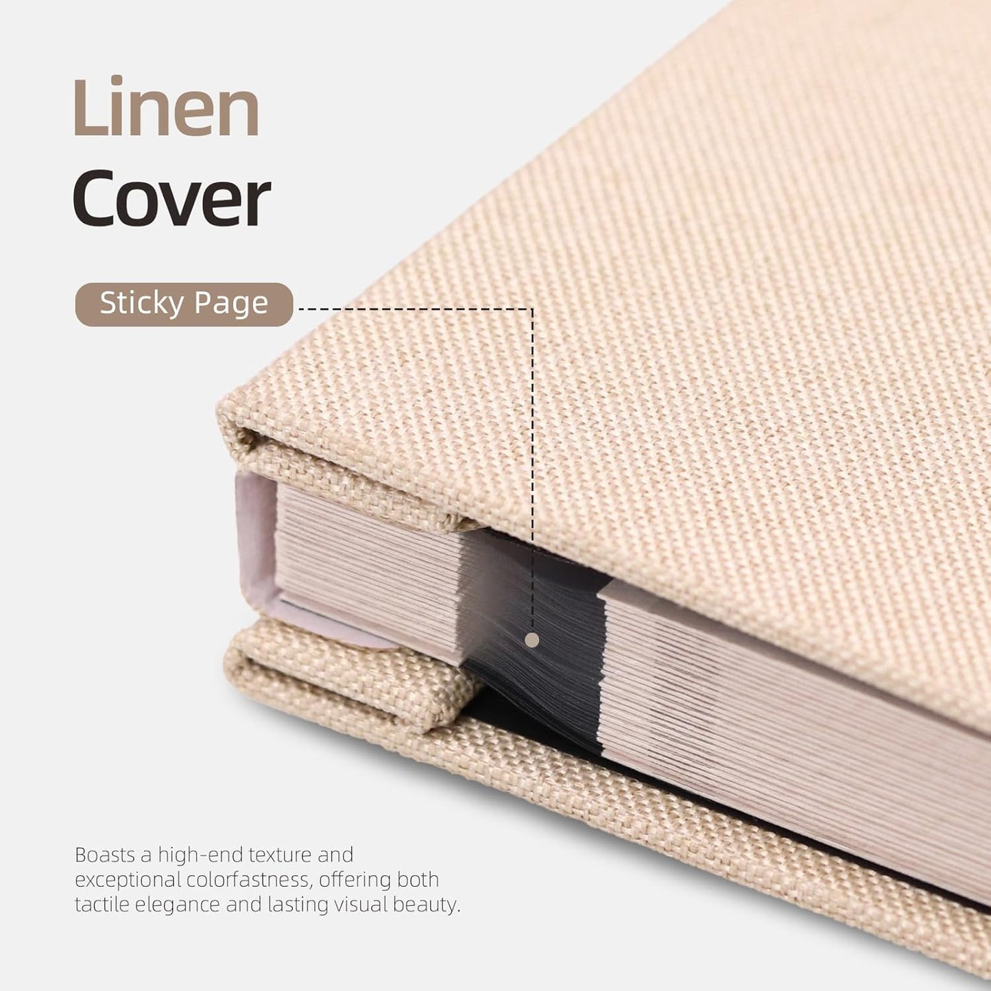 Vienrose Large Photo Album Self Adhesive for 4x6 8x10 10x12 Pictures Scrapbook Album DIY Scrap Book 40 Sticky Pages with A Metallic Pen 13"x12.6"40 Pages