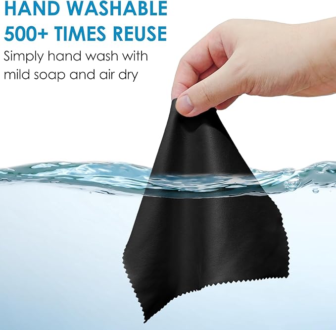 120 Pack Microfiber Cleaning Cloths for Glasses Cloth Eyeglass Cleaning Wipes 7" x 6" Lens Cleaning Cloth for Screens, Cameras, Eyeglasses, Cell Phone, LCD TV Screens, 6 Colors