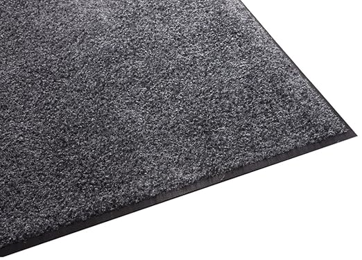 Guardian Platinum Series Indoor Wiper Floor Mat, Rubber with Nylon Carpet, 3'x4', Grey