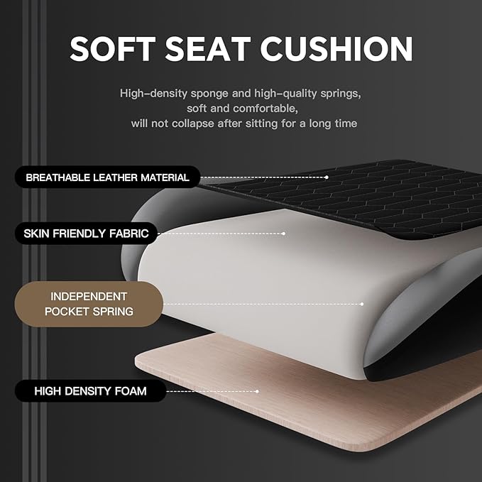 Gaming Chair with Footrest, High Back Gaming Chairs PVC Leather Ergonomic Gamer Chair with Adjustable Headrest Lumbar Support Racing Style Video Gaming Chair for Office/Home (BlackGrey)