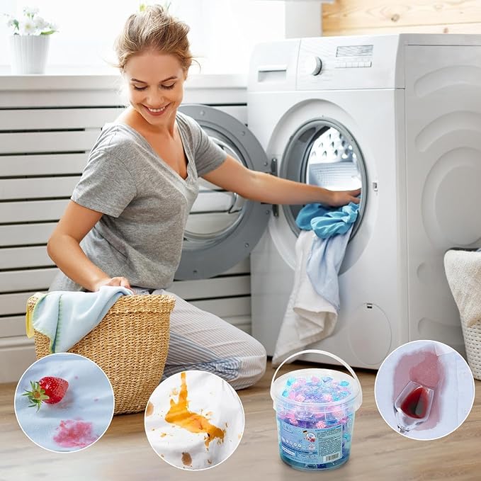 Laundry Pods, Color Protection, 1 Box/40 Pieces, Fabric Softening Pods Laundry Detergent, Fresh Long-Lasting Scent, For Apartment Home Dorm Room Hotel Jeans Towels Sheets T-Shirt Blouse