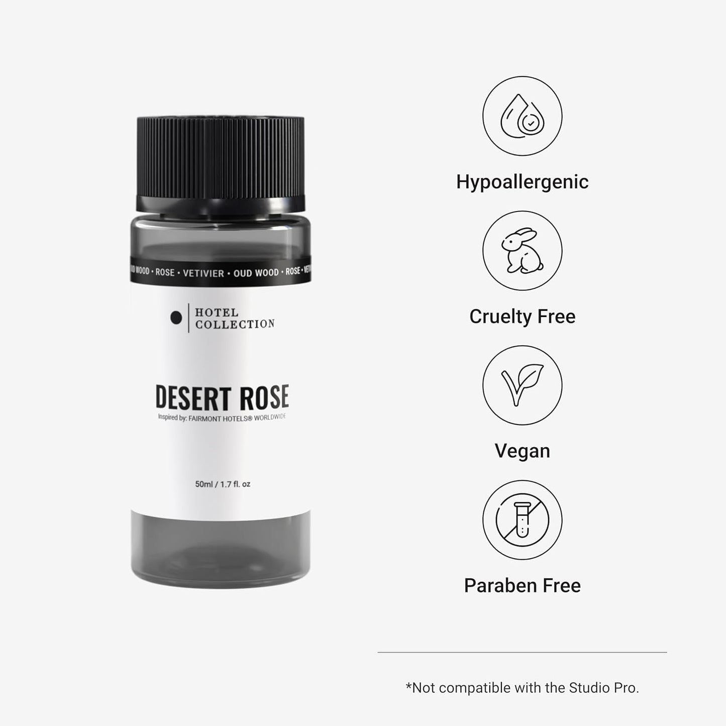 Hotel Collection Diffuser Oil - Desert Rose - Aromatherapy Essential Fragrance Oil - Floral Rose, Sweet Praline, Wood & Vetiver - 50mL 1.7 Fl oz