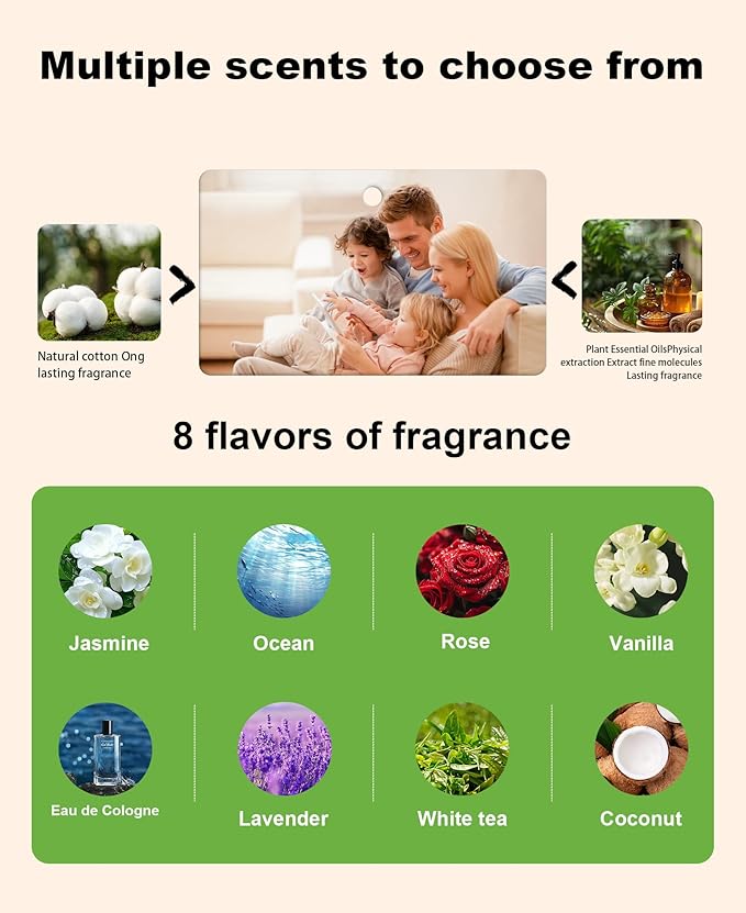 Personalized Double-Sided Custom Car Air Freshener with picture Photo - 100% Natural Material - Various Fragrance Types - Long-lasting Scent - Ideal for Car, Home, and Gifting (Rectangle-horizontal)