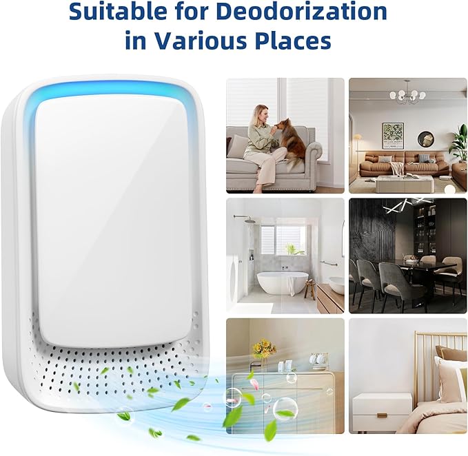 Plug in Ionic Air Purifier: 4 Pack Air Ionizers for Home - Silent Filterless - Negative Ion Generator for Bedroom Office Bathroom Basement,Air Freshener for Pet Odors, Dust,Smoke,Air Cleaner