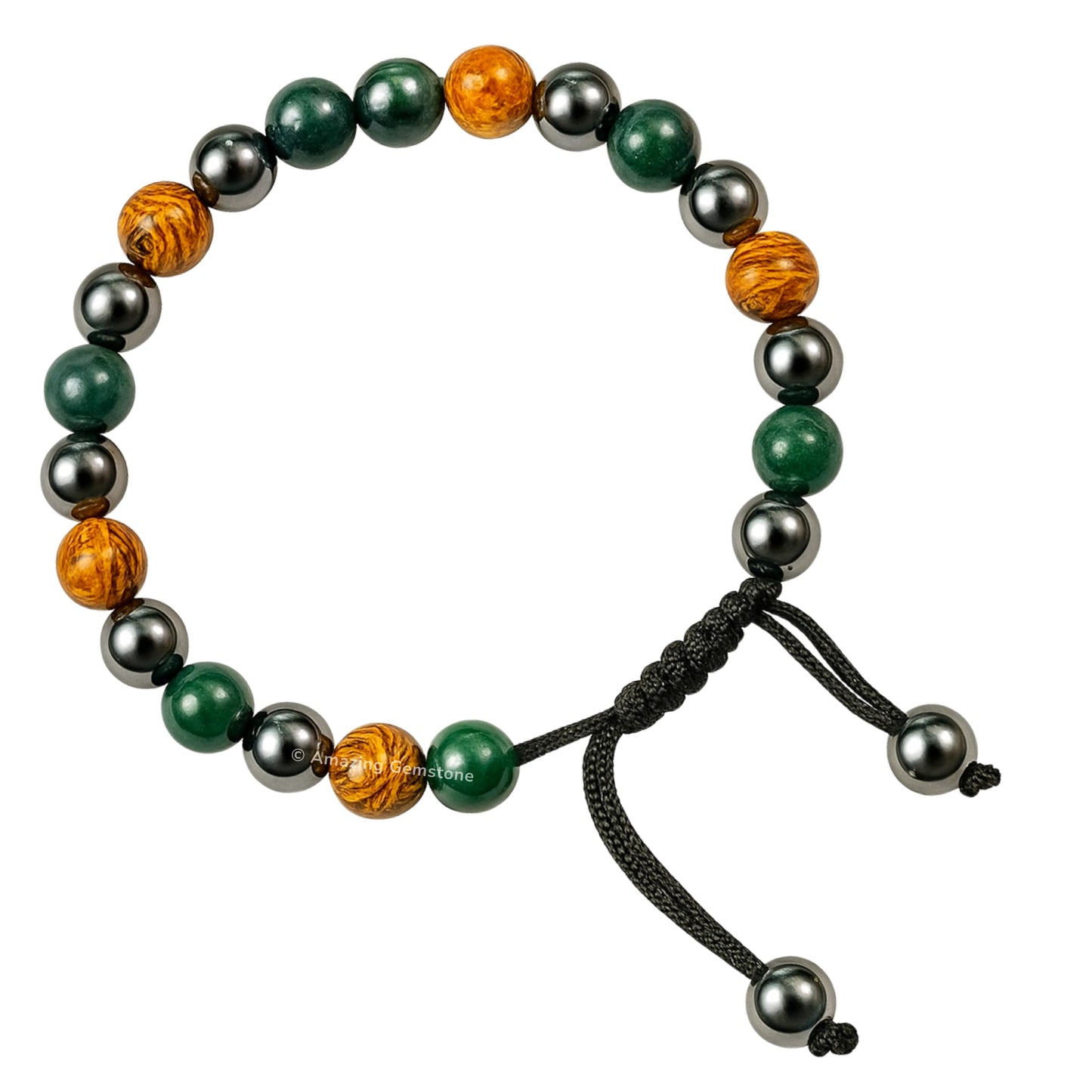 Amazing Gemstone Friendship Bracelets - Moss Agate Mariyam Jasper Hematite Bracelet Set for Men Women Healing Calming Anxiety Stress Relief Gifts Pulseras Para Hombres Mujer Stocking Stuffers