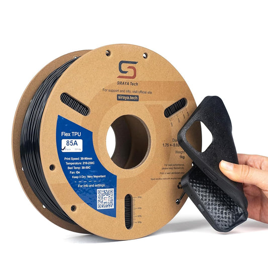 Siraya Tech Flex TPU Filament - 85A Shore, ISO 10993, High Flexibility & Toughness, High Flow & Speed, Easy to Print, Moisture-R