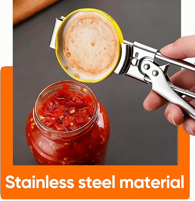 Jar Opener for Weak Hands, Adjustable Stainless Steel Lid Gripper, Effortless Multifunctional Bottle Opener for Seniors & Arthritis, Manual Jar Gripper Kitchen Accessories (2)
