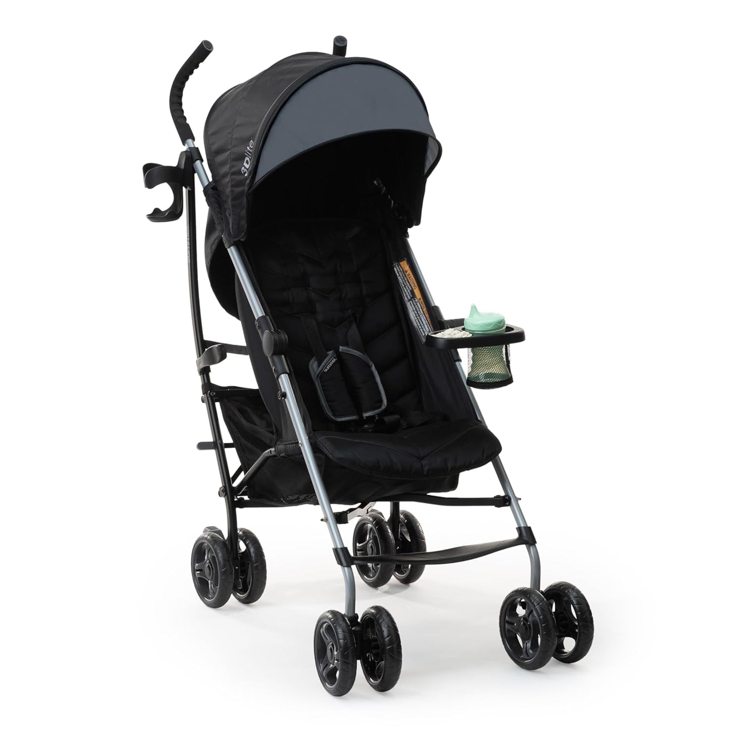 Summer Infant Ingenuity 3Dlite Convenience Stroller, Gray–Lightweight Stroller with Aluminum Frame, Large Seat Area, 4 Position Recline, Extra Large Storage Basket – Infant Stroller for Travel & More