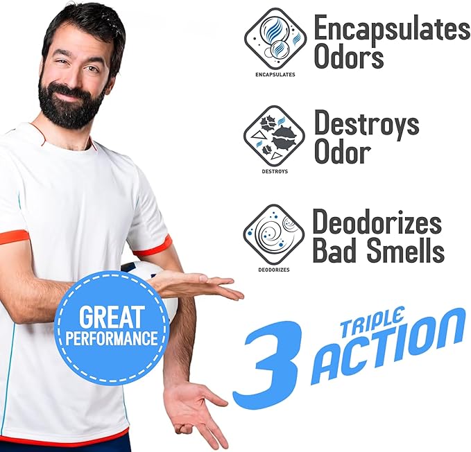 Sports Odor Destroyer Spray (1 x Bottle of 16.9oz / 500 ml), Sports Gear Odor Eliminator & Deodorizer Spray, Neutralizer & Refresher Spray For Protective Equipment, Sportswear & Outdoor Gear