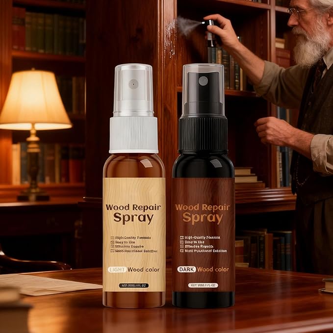 Wood Furniture Polish, Easy Application, 1 Set, Desk Polish Spray, Wood Shine Restorer, Scratch And Stain Repair, For Cabinets, Carpenters, Floors