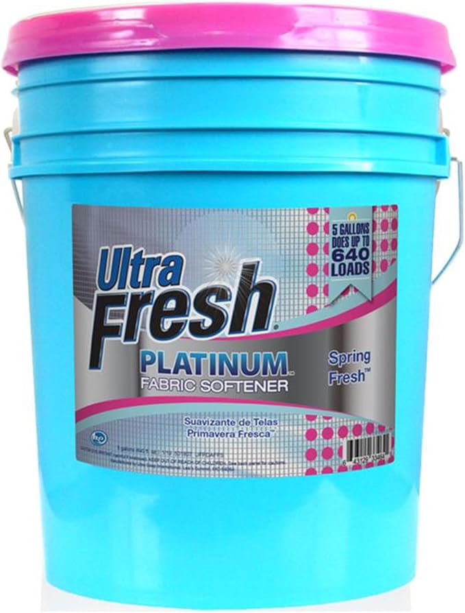 Ultra Fresh Liquid Laundry Fabric Softener, Platinum, 5 Gal, Spring Fresh - Household Cleaning Supplies and Accessories for Clothing and Fabrics