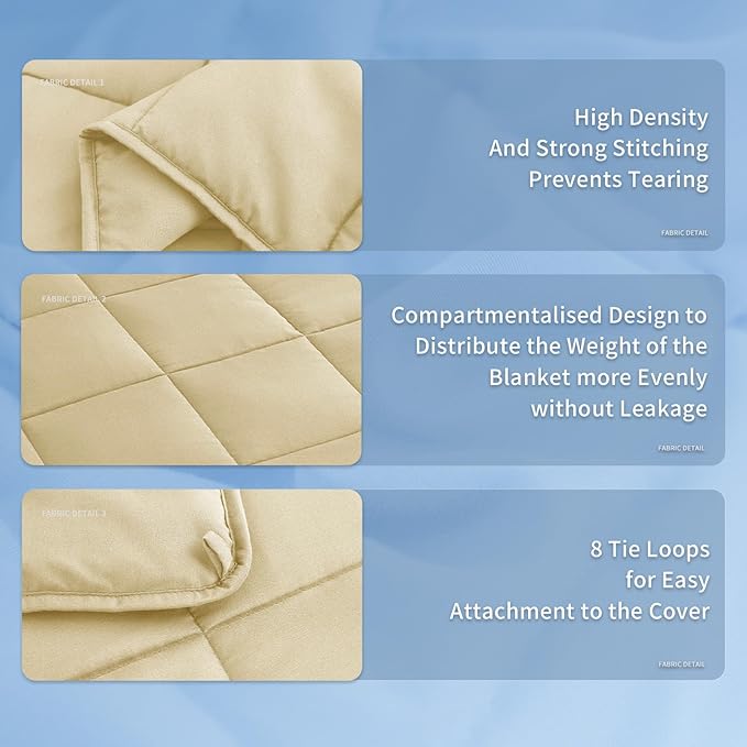 Topcee Weighted Blanket (3 lbs, 36" x 48") Cooling Throw Heavy Blanket for Sleeping Apply to 20-40 lbs, Soft Thick Breathable Blanket with Glass Bead, Easy Care