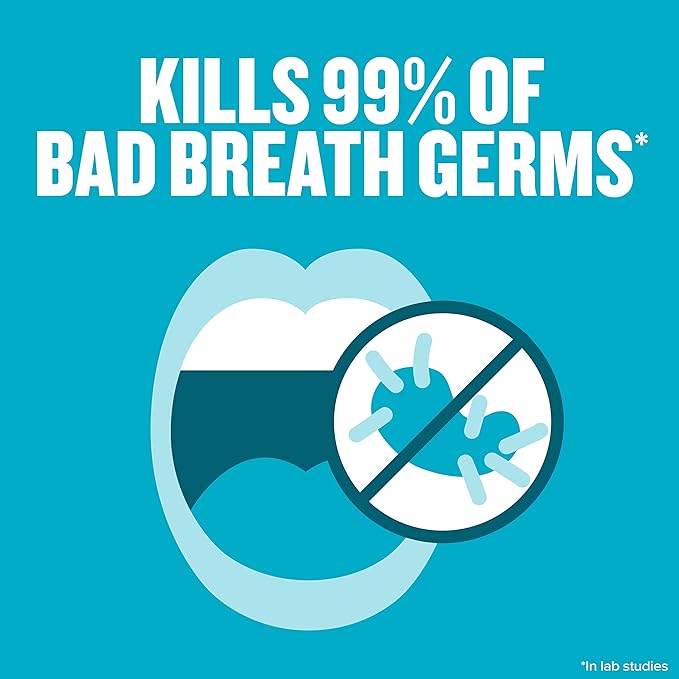 Listerine Cool Mint Pocketmist, Oral Care Mist for Fresh Breath, Non-Aerosol Sugar-Free Bad Breath Refresher Spray to Kill 99% of Bad Breath Germs, Portable, Cool Mint Flavor, 7.7 mL, 12 Sprays