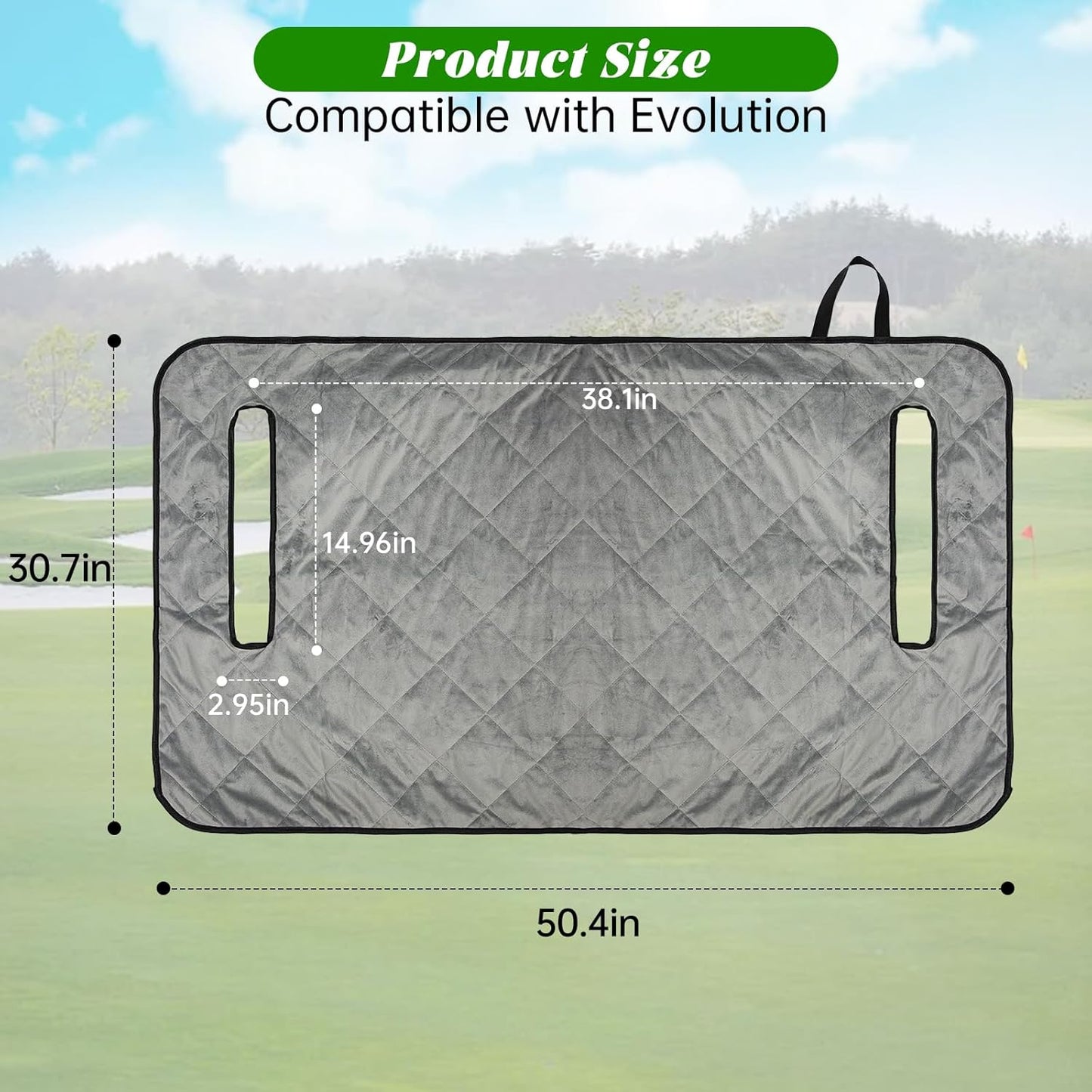 Golf Cart Seat Covers Compatible with Evolution, Durable Golf Cart Seat Towel Cover Blanket for All Weather, Keep Seat Comfortable and Clean, Easy to Install, Grey