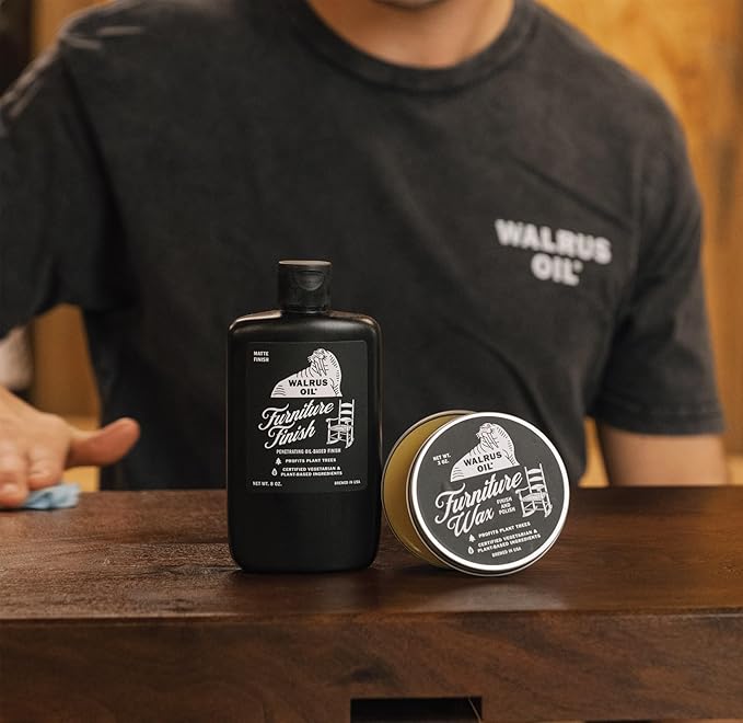 WALRUS OIL - Furniture Oil and Polish Bundle. Finish, Restore, and Protect Wood Surfaces.