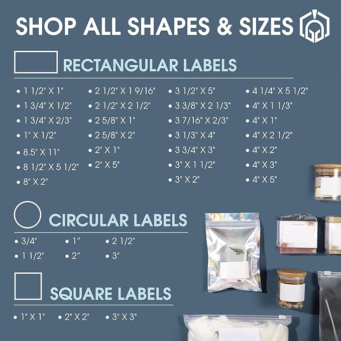3 1/3" X 4" Matte White Printable Labels for Inkjet and Laser Printers - 100 Sheets, 600 Custom Stickers for Shipping Labels, Barcodes, Product Packaging - Spartan Industrial Template R015