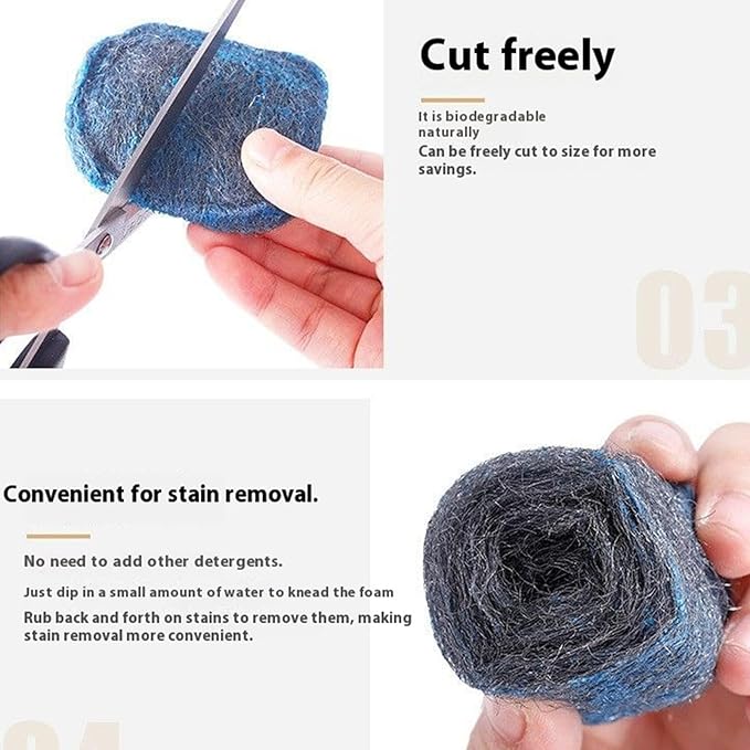 Steel Wool Soap Pad, Enhanced Cleaning Power, 10 Pieces, Steel Wool Scrubber, Stainless Scrubber, Clean Scent Boost, for Kitchens, Bathrooms, Sinks, Tile, Pots, Pans, Bowls, Plates, Dish
