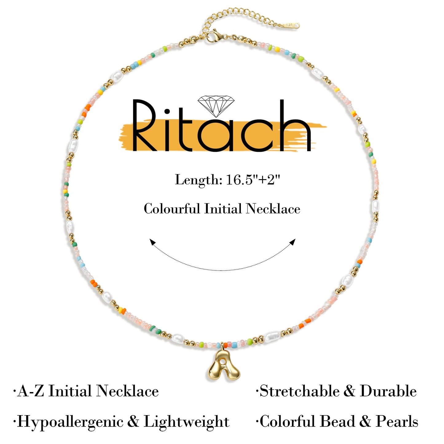 Ritach Initial Necklaces for Women - Letter Necklace Initial P Necklaces for Women Trendy Teen Girl Gifts Dainty Gold Necklace for Girls Teens Jewelry