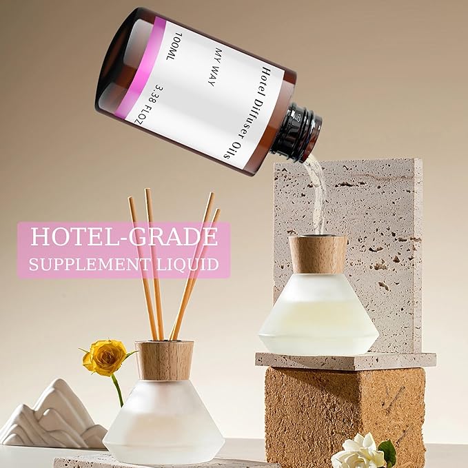 White Tea Diffuser Oil - Luxury Essential Oils for Diffuser Refill, Long-Lasting, Natural Home Fragrance and Hotel Scent for Diffusers & Machines (3.38 Fl Oz)