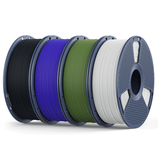 Matte PLA Filament 1.75mm, 4kg(8.8lbs) SUNLU 3D Printer Filament, Matte Surface Texture, No Clogging, Less Brittle, Black+White+