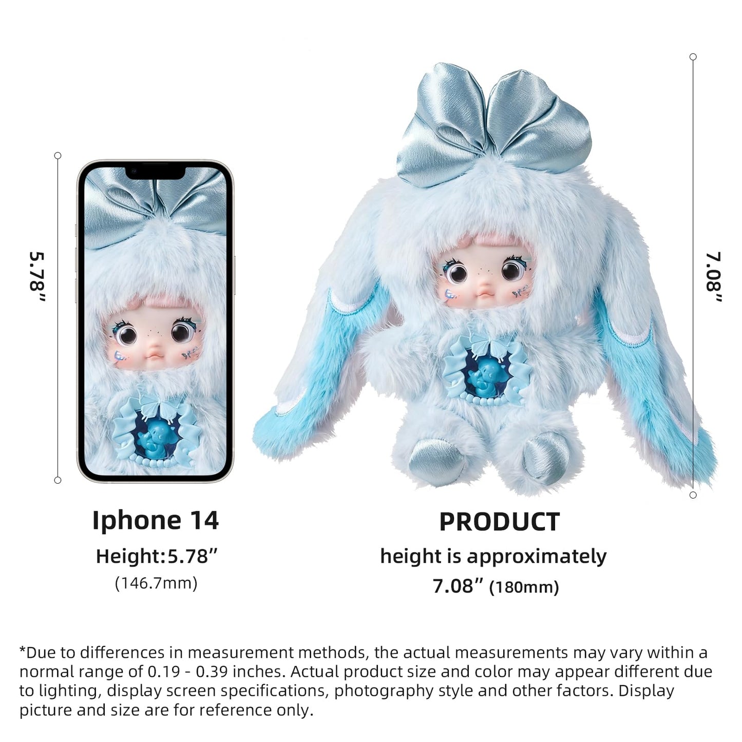 POP JOY Nommi Plush Blind Box V6 Plush Blindbox 3 Expressions Adorable Cute Mystery Stuffed Toys for Children and Collectors Surprise Doll Figure with Kawaii Face Designs for 3+ Single Box
